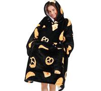 Narecte Cozy Oversized Blanket Hoodie Wearable Blanket Adults Soft Hooded Blanket Hoodie Birthday Gifts for Women Christmas, Bread, Adult