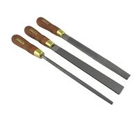 Narex 854252 3 Piece Set Fine Cut Round Rattail, Half Round and Rectangular 200 mm Cabinetmaker Wood Rasp