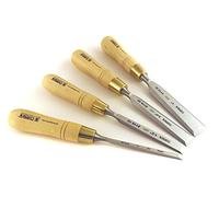 Narex Czech Steel Premium 4 pc Set True Imperial 1/4", 1/2", 3/4", 1" Bench Cabinetmaker Chisels w/ Hornbeam Handles 863251