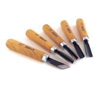 Narex Starter Wood Carving Chisel Set With Block of Wood, 5 pcs