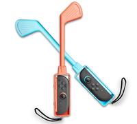 Nargos Golf Culb for Nintendo Switch 2 Joy-Con Controller, Sports Game Accessories for Mario Golf-Super Rush（2 Pack） (Blue Orange, Switch 2)