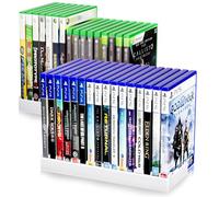 Nargos Video Game Storage Holder for for PS5/ PS4/ PS3/ PS2/ Xbox One/Xbox 360 and Xbox Series X/S/Wii/Switch/Switch 2 Game Cases, DVD and Blu-Ray Organizer for Desk (2, White)