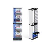 Nargos Video Game Storage Stand Tower for PS5/ PS4/ PS3/ Xbox Series S & X/Xbox one Game, Universal Game Disc Holder Vertical Blu Ray Case Organizer
