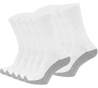 Nargy® 10 Pairs Men's Work Socks - Reinforced Heel & Toe Rich Cotton Mens Crew Socks for Hiking, Walking, & Construction work - Multiple Colors & Sizes