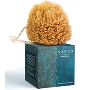 NAROA Natural Exfoliating Loofah Sea Sponges for Bath & Shower | Scrunchie Body Puff Scrubber | Sustainable Eco Gift for Adults (Medium)