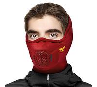 Naroo Z5H - Premium Anti-Fog 3D Chamber Breathable Half Balaclava Mask Neck Gaiter for Winter Skiing Snowboarding Running Biking (Samba)