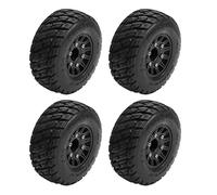 Naroote 1/10 Short Course Truck Tires, 4.7cm Width Eco-Friendly Convenient RC Short Course Truck Tires Wear-Resistant for Repair (Black)