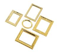 Naroote 1:12 Scale Dollhouse Mirror Frame, Dollhouse Mirror Toys 1:12 Frame Miniature Picture Miniature