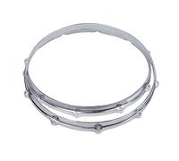 Naroote 10 Hole 14in Alloy Sound Improvement Drum Hoop for Performance Travel, Decorative Drum Hoop Set for Drummers and Musicians
