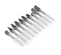 Naroote 10 Pieces Tungsten Carbide Durable Burr Set for Engraving and Grinding, Hand Operated Tools for Various Applications