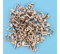 Naroote 100 Pcs Wooden Music Note Clips, Decorative Note Clips, Music Pattern Wooden with Natural Mixed Design, Ideal for DIY Crafts & Home Decoration (Musical Notes)