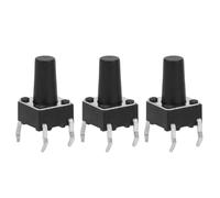 Naroote 100PCs Momentary Tactile Button Switch for Quick Response in Electronics, Durable Engineering Plastic 6x6x10mm