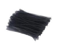 Naroote 100Pcs Plastic Spiral Binding Coils 9.5mm 3/8in 48 Rings 4:1 Ratio 75 Sheet Capacity for A4 Paper, 360° Rotation for Engineering Documents, Office Projects, Clear (Black)