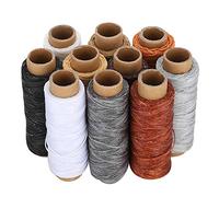 Naroote 10PCs Durable 150D 10-Color Hand Stitch Thread Sewing Kit for Leather Crafts 150D 10-Color, for Handmade Leather Goods