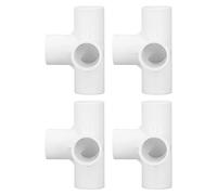 Naroote 10Pcs Durable 4 Way PVC Fitting Elbow Pipe Connector Kit for Furniture Connection, Secure Fixing, Suitable for Cat Climb Tree, 25mm Outlet (White)