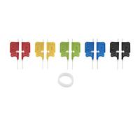 Naroote 10Pcs Test Lead Clip Set, Ultra Small and Lightweight Test Clips for Electronic Components, ABS Material, Multi-Color Variety