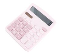 Naroote 12 Digit Solar Powered Calculator, Portable Electronic Calculator, Digital Calc with Clear Display, Ideal for Office & Student Use