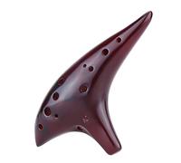 Naroote 12 Holes Ceramic Ocarina Flute Alto C Smoked Burn Submarine Style for Wind Instrument Enthusiasts, Music Lovers, and Professionals, Dolomite