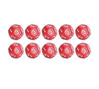 Naroote 12 Sided Dice Set with Easy to Read Numbers for Board Games and Mini Games - 40 Pcs Durable Plastic Polyhedral Dice (Red)