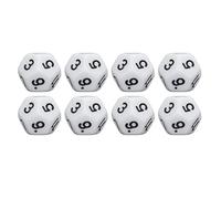 Naroote 12 Sided Dice Set with Easy to Read Numbers for Board Games and Mini Games - 40 Pcs Durable Plastic Polyhedral Dice (White)