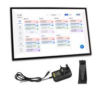 Naroote 15.6in Digital Calendar, Skylight Picture Frame, Electronic Chore Chart, Digital Notepad with 1080P HD, Wall Desk Placement & Interactive Touch Screen for House (UK Plug)