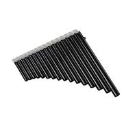 Naroote 16-Pipe Pan Flute Black ABS Panpipes with Storage Bag and Strap for Music Therapy and Relaxation for All Skill Levels and Ages (Black)