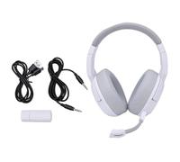 Naroote 2.4GHz Wireless Headset with 7.1 Surround Noise Canceling (White) | Low Latency 35ms, 36H Playtime, AI Mic Reduces Background Noise, Memory Foam Earcups, USB & 3.5mm Wired Backup, for Gaming