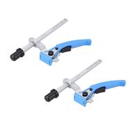 Naroote 2 Piece Bench Dog Clamp, 25/32In Quick Release Ratcheting Table Clamp with Secure Holding, Sturdy Construction & Protective Pad for Woodworking, Carving, Routing, Polishing