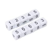 Naroote 20PCS Six Sided Dice Set for Board Games Home Bars Multifunction Durable Plastic 16mm