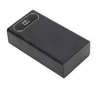 Naroote 22.5W DIY Power Bank Portable Battery Storage Box with LCD Display for Mobile Charging on the Go, Large Capacity, Lightweight Black, 12x18650 Batteries Not Included