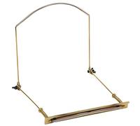 Naroote 24-Hole Adjustable Harmonica Stand Sturdy Neck Bracket for Professional Players, Wind Instrument Accessories for 24-Hole Harmonica, Metal Black (holes gold)