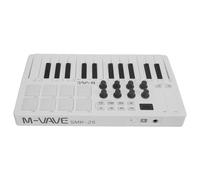 Naroote 25 Key MIDI Keyboard Controller Bluetooth USB Portable with 8 RGB Backlit Pads 8 Knobs for Music Production Studio Recording