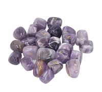 Naroote 25Pcs Engraved Elder Alphabet Crystal Rune Stones for Divination Meditation, Peaceful Mind Lettering Stones for PCoket (Violet)