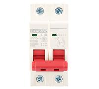 Naroote 2P DC 10A Circuit Breaker Mini MCB for Safety Protection in Electrical Systems, Flame-Retardant, High Breaking Capacity, 6kA