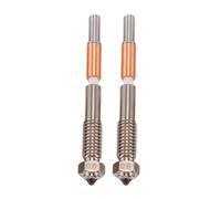 Naroote 2Pcs 3D Printer Integrated Nozzle, Bimetal Hardened Steel Nozzle with Ceramic Insulation, for QIDI PLUS 4 Replacement (0.6mm)