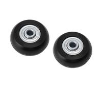 Naroote 2pcs Mute Rubber Suitcase Caster Wheels Replacement for Quiet Travel Experience with Smooth Rotation and Easy Installation (43mm X 18mm)