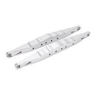 Naroote 2pcs RC Rear Lower Trailing Arms with Stainless Steel Components for LOSI SUPER BAJA REY 1/6 Vehicle (Silver)