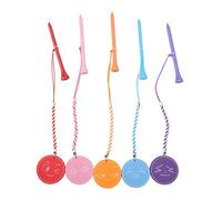 Naroote 3 1/4 Inch Durable Wooden Golf Tees with Anti Loss Rope Magnetic Foam for Putting Green, Pack of 5