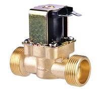 Naroote 3/4 Brass Solenoid Valve, DC 24V Normally Closed Water Control Valve, Pressure Regulating with Constant & Dry Burn Prevention, Ideal for Water Systems
