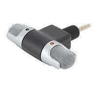 Naroote 3.5MM Jack Mini Microphone Dual Channel Wireless Mic Compact Design for Mobile Phones and Tablets Black 1 Piece (4 poles)
