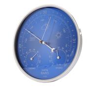 Naroote 3 in 1 Thermometer Barometer Hygrometer, Large 7.09in Aluminum Weather Station, Wall Hanging Weather Station with Clear Dial, Ideal for Indoor Outdoor Home Garden Office