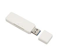 Naroote 3 in 1 USB Storage Card Reader, Memory Card Reader USB C 3.0 MICRO Interface Portable Sensitive Connectors Compact for Laptop (White)