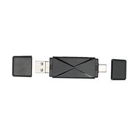 Naroote 3 in 1 USB Storage Card Reader, Memory Card Reader USB C 3.0 MICRO Interface Portable Sensitive Connectors Compact for Laptop (Black)