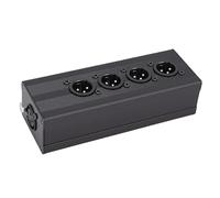 Naroote 3 Pin XLR 1 Female to 4 Male Splitter, 1 in to 4 Out Box, One Input Four Output Parallel Connection Adapter, Ideal for Mixer, Microphone & PA System