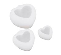 Naroote 3Pcs Heart Shaped Silicone Baking Chocolate, 3 Sizes Silicone Molds for DIY Candles, Soap Crafts Fondant Sugar Art, Ideal for Baking