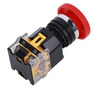 Naroote 3PCs Push Button Emergency Stop Switch, Durable On-Off Button for Industrial Use, 440V 10A, 22mm Diameter, Engineering Plastic