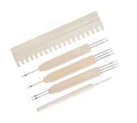 Naroote 4.5mm Knitting Machine Tools for Stitch Transfer, 5 Piece Set | Needle Pusher, Transfer Tools and Crochet Hook, Metal Plastic, for KH581 KH811 KH821 CK35