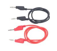 Naroote 4MM Banana Plug Test Leads Soft Stackable Electrical Test Jumper Wire for Accurate Measurements 2.6ft 2 Units