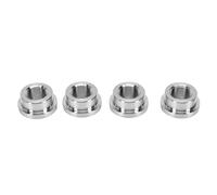 Naroote 4PCS Weld Bungs, 3/8 Inch NPT Female Thread | 304 Stainless Steel Weld On Fittings, Stepped Mounting Ports for Repairs