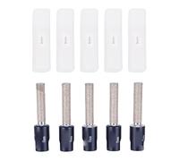 Naroote 5 Pcs Dry Diamond Drill Bit Set, 8mm Vacuum Brazed Diamond Hole Saw with Universal M10 Shank for Ceramic, Tile, Granite, Marble Stone